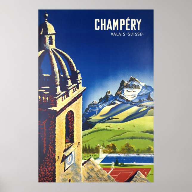 Champéry, Valais,Suisse,Ski Poster (Front)