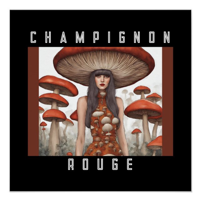 Champignon Rouge Poster (Front)