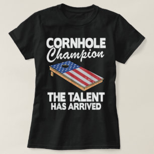 Champion American Flag Board Funny Cornhole T-Shirt