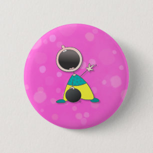 Champion Baby Bowler 6 Cm Round Badge