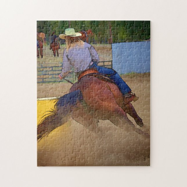Champion Barrel Racer Jigsaw Puzzle (Vertical)