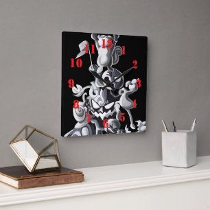 Champion By Squid Fear City Square Wall Clock
