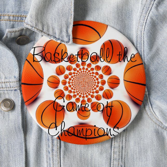 Champion Court Vision:  Basketball Game of Champs 6 Cm Round Badge (In Situ)
