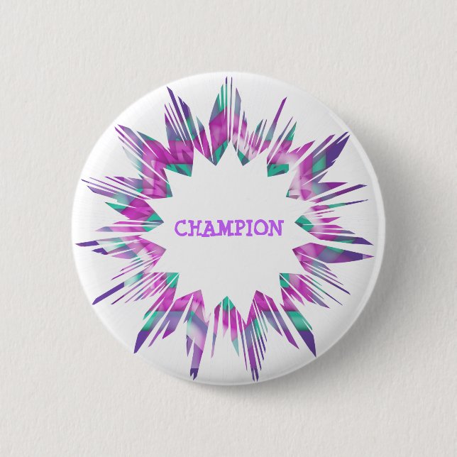 CHAMPION :  Edit text replace with your own 6 Cm Round Badge (Front)