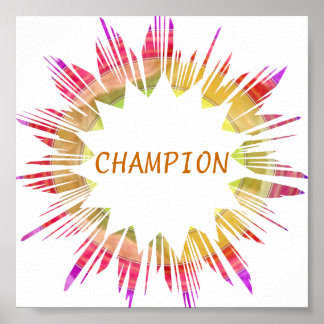 CHAMPION :  Edit text to your own Poster