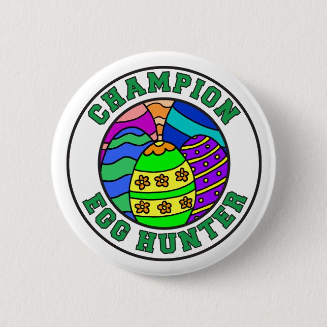 Champion Egg Hunter Easter Egg Hunt 6 Cm Round Badge (Front)