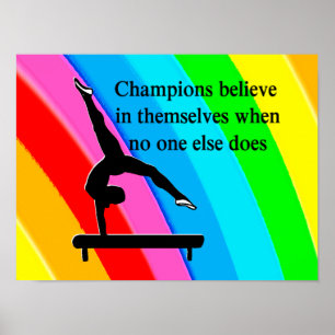 CHAMPION GYMNASTICS GIRL POSTER