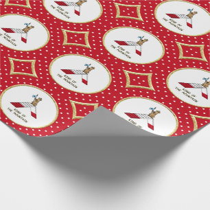 Champion king of the mountain dog agility funny wrapping paper