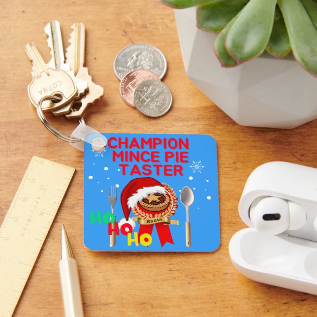 Champion Mince Pie Taster - Santa Key Ring (Desk)