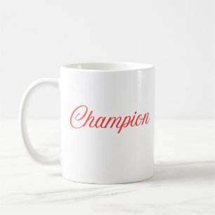 Champion Mindset Motivational Typography T-Shirt Coffee Mug
