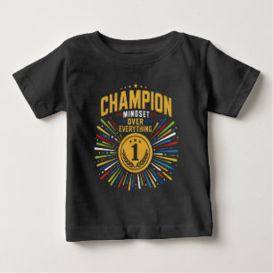 Champion Mindset Over Everything Gold Medal Typogr Baby T-Shirt