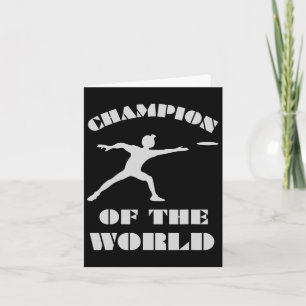 Champion Of The World . Disc Golf Frisbee Golf .  Card