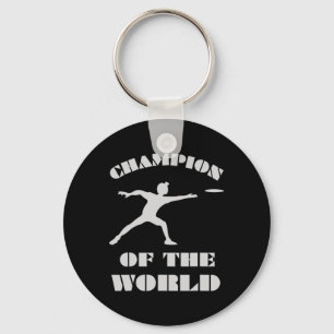 Champion Of The World . Disc Golf Frisbee Golf . Key Ring