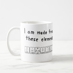 Champion periodic table name mug