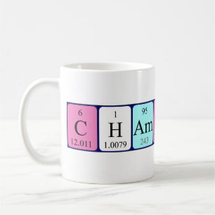 Champion periodic table name mug