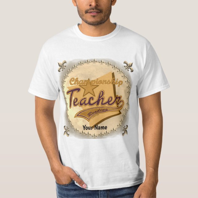 Champion Reading Teacher  T-Shirt (Front)