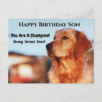 Champion Son Birthday Golden Retreiver
