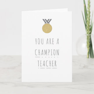 Champion Teacher Phonics Greeting Card
