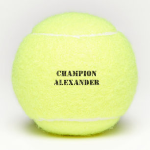 Champion with customisable name tennis balls