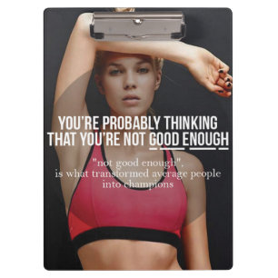 CHAMPION - Women's Workout Motivational Clipboard