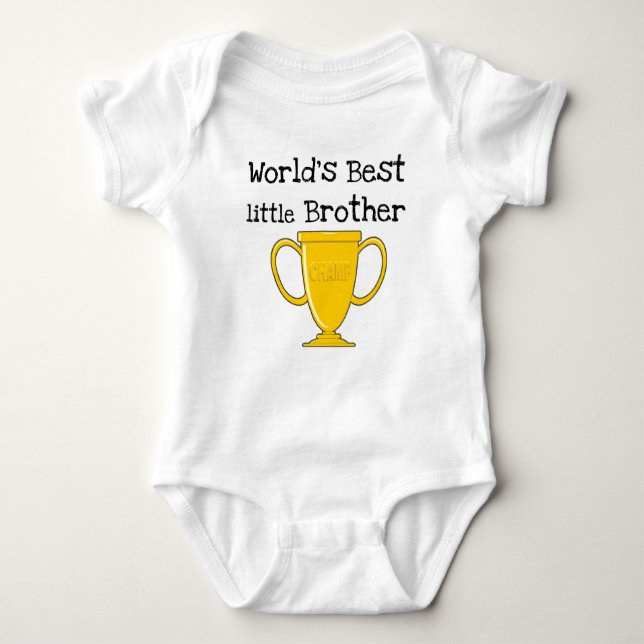 Champion World's Best Little Brother Baby Bodysuit (Front)