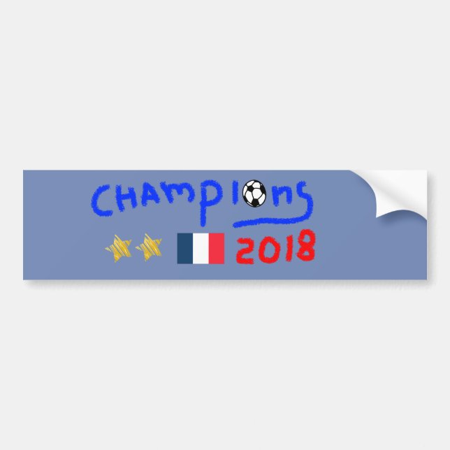 Champions 2018 bumper sticker (Front)