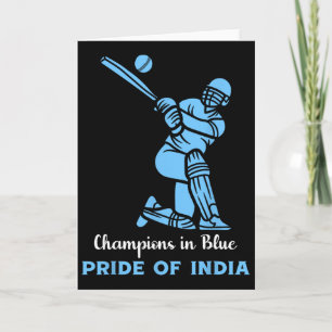 Champions In Blue Pride Of India Indian Cricket Pl Card
