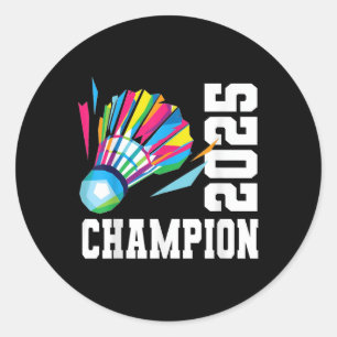 Championship Liga Titel Fan Badminton Top Sport Ve Classic Round Sticker