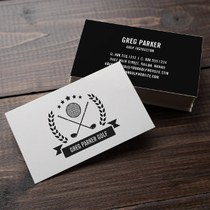 Championship Logo Golf Pro or Instructor Business Card