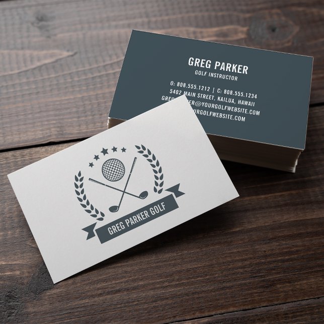 Championship Logo | Golf Pro or Instructor Business Card (Creator Uploaded)