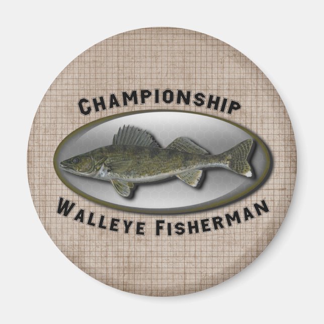 Championship Walleye Fisherman Magnet (Front)