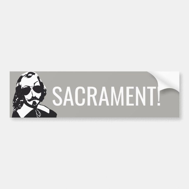 Champlain Hipster Quebec sacrament -YOUR TEXT Bumper Sticker (Front)