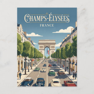 Champs-Élysées France Postcard