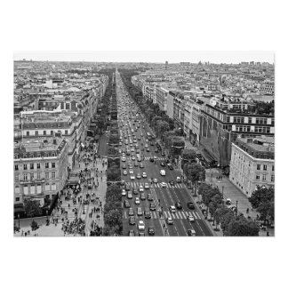 Champs Elysees from the Arc de Triomphe Photo Print