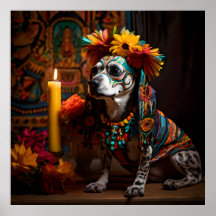 Chamuco Dog in an Altar for Day of the Dead