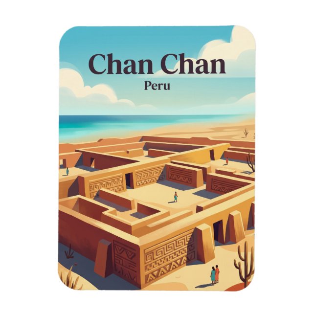 Chan Chan Archaeological Zone Peru Magnet (Vertical)