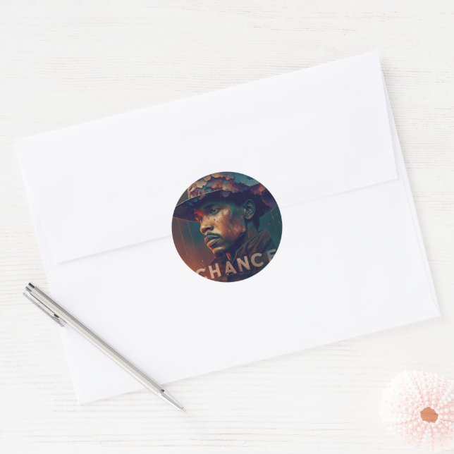 Chance Classic Round Sticker (Envelope)