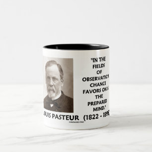 Chance Favours Only The Prepared Mind Pasteur Two-Tone Coffee Mug