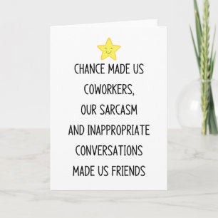 Chance made us coworkers card