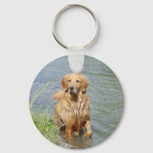 Chance ~ the Golden Retriever Key Ring