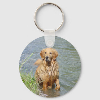 Chance ~ the Golden Retriever Key Ring