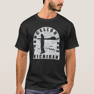 Chancellor Lake Ice Fishing Michigan T-Shirt