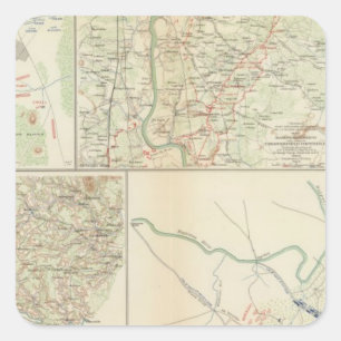 Chancellorsville Buckingham, Appomattox counties Square Sticker