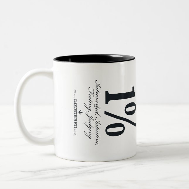 Chances oOf Me Hanging Out: 1% Two-Tone Coffee Mug (Left)