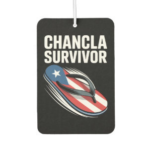 Chancla Survivor Funny Spanish Joke Car Air Freshener