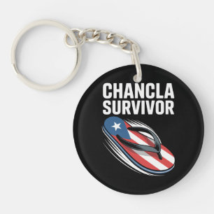 Chancla Survivor Funny Spanish Joke Key Ring