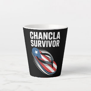Chancla Survivor Funny Spanish Joke Latte Mug