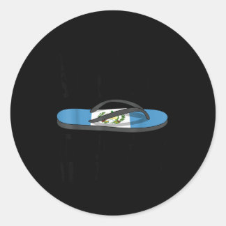 Chancla Survivor Guatemala Funny Guatemalan Flag  Classic Round Sticker