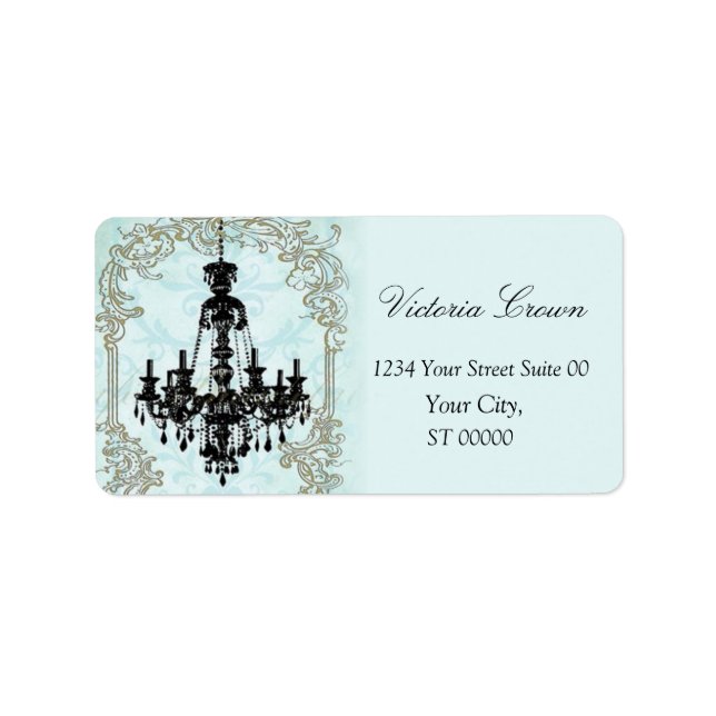Chandelier Address Label 1 1/4" x 2 3/8" (Front)