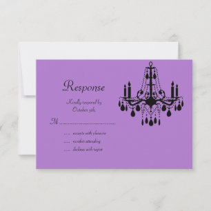 Chandelier and Bats RSVP Card